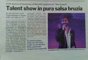 La Gazzetta del Sud oggi parla dei casting cosentini di "The Coach"